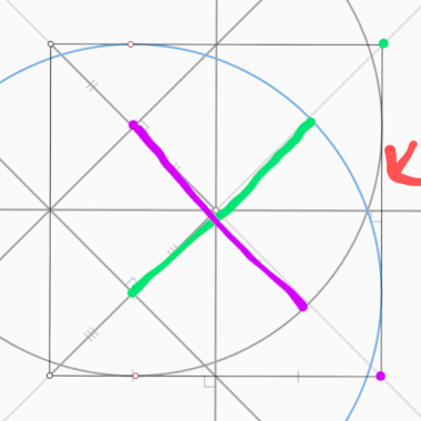 Sample of corner radii longer than the half of the side length.